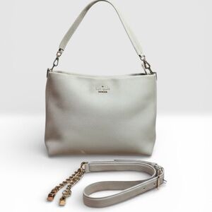 Kate Spade New York Gray Leather Shoulder Bag